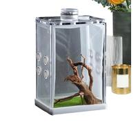 Élevage d'araignées - Réservoirs d'élevage de poissons de 3,15 x 4,13 x 3,15 pouces | Accessoires pour enclos Fournitures pour amphibiens, cage pour alimentation des araignées, conteneur