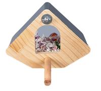 Élevage de perroquets Transparent - Pendentif en Bois pour cacatoès | Maison avec Vue Claire et Trous pré-percés | Idéal pour l'élevage, Le Repos et Le Confort.