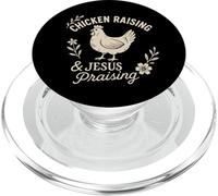 Élevage de poulet et Jésus louant la foi de la vie de fermier PopSockets PopGrip pour MagSafe