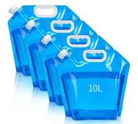 ElevaPulse Lot de 4 bidons d'eau pliables - 10 l - Bidon d'eau pliable - Pour camping, festival, extérieur, camping