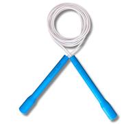 Elevate Rope Corde à Sauter Longue Poignée - Corde à Sauter Professionnelle Réglable pour Cardio, Double Unders et Freestyle - 3 m de long, 4 mm d'épaisseur - PVC durable avec noyau en nylon (Bleu)