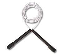 Elevate Rope Corde à sauter longue poignée - Corde à sauter professionnelle réglable pour cardio, double underders et freestyle - 3 m de long, 4 mm d'épaisseur - PVC durable avec noyau en nylon (noir)