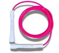 Elevate Rope Corde à sauter professionnelle réglable de 3 m en PVC de 5 mm avec noyau en nylon pour cardio, double unders et crossfit (black/pink)