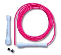 Elevate Rope Skipping Max (Love) Corde à sauter en PVC durable avec noyau en nylon 5 mm d'épaisseur Corde à sauter pour enfants et adultes Longueur max. 3 m Poignées solides 1 x blanc 1 x rose