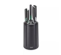 Joseph Joseph Elevate- Ensemble de couteaux 5 pièces avec bloc de rangement antidérapant, couteaux japonais en acier inoxydable - Éditions - Vert sauge et noir