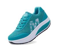 Elevate Shoes Baskets à plateforme pour femme Chaussures de sport confortables Chaussures de course antidérapantes Chaussures à bascule Chaussures de fitness Chaussures de marche, bleu, 37.5 EU