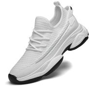 Elevate Shoes - Chaussures d'ascenseur pour homme - 10 cm - Breeze Elevator Shoes - Plateforme Elevateshoes - Maille invisible - Taille 36-46, 013 Gris 6 cm, 37 EU