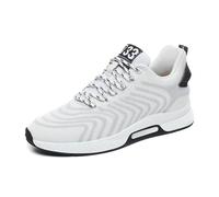 Elevate Shoes Chaussures Elevateshoes Elevator pour homme 10 cm - Invisibles - Plateforme - Chaussures de jogging - Step Ups - Surélévation, 012 Blanc 6 cm, 37 EU