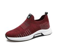 Elevate Shoes Elevateshoes - Chaussures de sport pour homme - En maille - Step Ups - Chaussures de jogging - Plateforme, 011 Rouge 6 cm, 44 EU