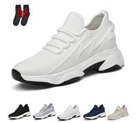 Elevate Shoes Herren 4/6/8/10 cm, Atmungsaktive Elevator Schuhe Die Größer Machen, Sneaker mit verstecktem Absatz