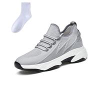 Elevate Shoes Herren Damen, Höhenverstellbare Shoes Damen Aufzug, Casual Mesh Breathable Walking Sneakers (Grau(8cm), Adulte, Homme, 40, Numérique, Système Taille Chaussures EU, Moyen)