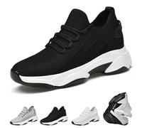 Elevate Shoes Limitless Chaussures pour homme 10 cm - Chaussures qui font plus de taille, rehaussement invisible pour homme, Noir 8 cm, 36 EU