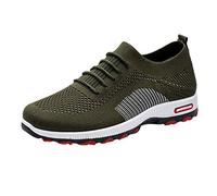 Elevate Shoes Mocassins pour homme avec surélévation légères Chaussures basses légères en tissu antidérapant Baskets d'extérieur Course à pied Entraînement Driving Penny, Vert armée., 40 EU