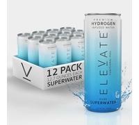 ELEVATE SUPERWATER, lot de 15, 375,6 ml, eau de source alcaline infusée à l'hydrogène, -650 ORP, 9,5 pH, pour l'énergie quotidienne, l'hydratation, la concentration, l'endurance et la récupération