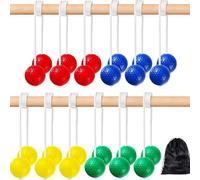 Elevate Your Ladder Ball Game avec 12 paires de balles d'entraînement pour les rassemblements en plein air (12 paires rouge + bleu + oui + g)