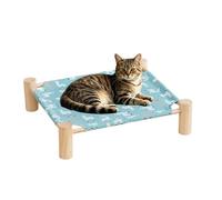 Elevated Cat Beds - Raised Kitten Bed, Cat Hammock Bed for Indoor Pets, Pet Cot Furniture with Sturdy Steel Frame, Pet Hammock, Cats Sofa Ideal for Living Room Workplace Balcony Outdoor Patio Use