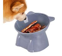 Elevated Cat Bowl - PP Material, Pet Feeding Bowl, Sloped Design | Easy to Clean, Non-Slip, Cute Style, Durable, Cat Food Dish, Pet Accessory + for Cats, Kittens, Small Pets