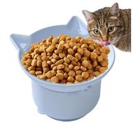Elevated Cat Bowl, Tilted Cat Bowl, Adjustable Cat Dish, Cat Food Bowl with Ergonomic Tilted Design 5.43x5.12x3.54 inches for Kittens, Fat Faced Cats, and Small Dogs (1 Piece)