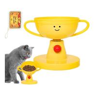 Elevated Cat Bowls | Adjustable Trophy Style 5-Level With Tilt 15°-60°, Non-Skid Pet Feeder Dish, Ergonomic Eating Station for Cats and Small Animals, Ideal Indoor Outdoor Home Travel Apartment Balcon