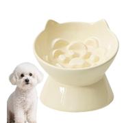 Elevated Cat Bowls - Ceramic Pet Bowl, Cat Feeder for Home Kitchen Dining Area, Pet Feeding Bowls with Lifted Feeding Design, Pets Accessories, Kitten Food Bowl for Water Food