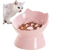 Elevated Cat Bowls - Ceramic Pet Bowl, Cat Feeder for Home Kitchen Dining Area, Pet Feeding Bowls with Lifted Feeding Design, Pets Accessories, Kitten Food Bowl for Water Food