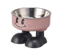 Elevated Cat Bowls Stainless Steel Anti-Slip Feeding Dish, Elevated Pet Bowl Set | for Reduce Joint Neck Fatigue Water Feeding Home Dogs Puppy Cats Kitten Comfortable Mealtime
