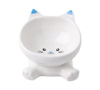 Elevated Cat Bowls - Tall Angled Food Container, Stable Water Receptacle, Raised Feeding Solution Mealtime Equipment Convenient Companion Care Addition for Kitten Puppy Eating Drinking City Living
