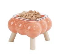 Elevated Cat Dishes, Raised Kitten Bowl, High Legged Pet Feeder, Anti Black Chin Water Dish for Daily Feeding Bowl, Indoor, Home, Apartment, Floor, Dark Pink, Yellow, Light Green