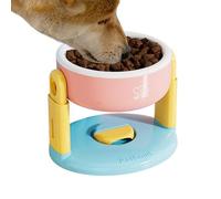 Elevated Cat Food Bowl, Raised Tilted Pet Feeding Bowls, Adjustable Height Pet Bowl, Anti-Vomiting Suction Cup Base Small Dogs, Water Dish for Comfortable Eating, 19x16x14.5cm