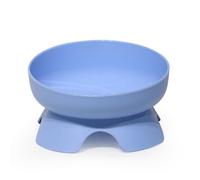 Elevated Cat Food Bowls, No Spilling Tilted Pet Bowls, Raised Food and Water Bowls for Cats and Small Dogs with Stand for Comfortable Feeding (Blue)