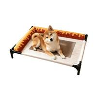 Elevated Dog Bed Pet Raised Sleep Nest with L-shaped Pillow Kitten Bed