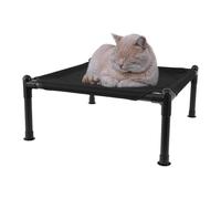 Elevated Dog Bed, Raised Pet Cot Frame, 19.29x19.29x7.48 Inches Bed with Breathable Mesh Fabric, Outdoor Portable Pet Lounger Washable Cover, Small Dog Beds with Design, Indoor Outdoor Cot for Puppies
