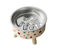 Elevated Dog Bowl - Stainless Steel Slow Feeder, Anti Vomit Dish