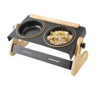Elevated Dog Bowl Stand, Outdoor Travel Pet Food Bowl, Non Slip Dog Food Bowls, 4 Adjustable Height Dog Feeding Bowl, Raised Dog Bowls, Easy to Use, Portable for Camping Travel