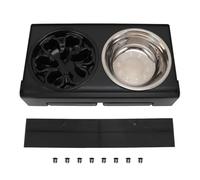 Elevated Dog Bowls Adjustable Raised Dog Bowl Stand with Stainless Steel and Slow Feeder Bowl for Medium Large Dogs (Black)