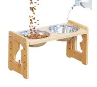 Elevated Dog Bowls, Adjustable Tilted Feeder,12.99x7.68in Detachable Feeding Station, Reusable Pet Dining Stand, Authentic Non Slip Design for Small, Medium, Large, Puppy, Kitten