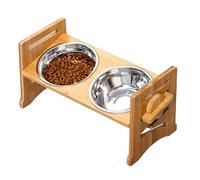 Elevated Dog Bowls, Portable Adjustable Stand, 16.54x7.68x7.28 inches Multifunctional Pet Feeder, Reusable Equipment for Cats Mountaineering Travel Camping