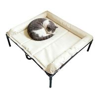Elevated Pet Bed, Waterproof Travel Mat, Portable Dog Cot with Detachable Cushion, Non Slip Oxford Fabric Build, Outdoor Comfort Pet Furniture, Camping Indoor Backyard Sleeping for Puppies Dogs