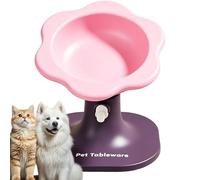Elevated Pet Bowl, Raised Feeding Stand Set, 14x7 Inches Food Water Holder with Stable Base Design, Stainless Steel Dish Stand, Pet Dining Station with Modern Style, Feeding Tool for Home Use