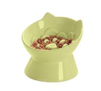 Elevated Pet Feeding Set, Ceramic Slow Feeder Raised Cat Food Bowl Dish for Digestive Control Use, Home Kitchen Dining Area Living Room Apartment Patio Feeding Station Pet Comfort Health Design System