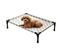 Elevated Pet Sleeping Cot - Washable Moisture Proof, Suspended Mesh Bedding | Detachable Warm Weather Sleep Furniture | Breathable Rest Station for Living Room Camping Yard Balcony