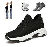 ElevateShoes Damen, Elevate Shoes Limitless for Women, 4/6/8/10cmHeight Increasing Invisible Elevate Shoes (Black 4cm, Adulte, Femme, 39, Numérique, Système Taille Chaussures EU, Moyen)