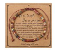 ElevateTech Bracelets de guérison en pierre naturelle Cadeaux inspirants Bracelets pour femmes Cadeaux d'encouragement Bon rétablissement pour les femmes Mères