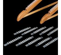 ElevateTech Lot de 228 poignées antidérapantes pour cintres en bois, en caoutchouc transparent avec ailettes de 7 x 0,7 cm, bandes adhésives pour cintre à vêtements