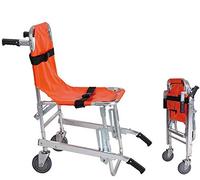 Élévateur de chaise d'escalier pliable et portable en aluminium avec boucles à dégagement rapide pour évacuer les ambulances et les pompiers, léger et facile à utiliser