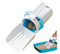 Élévateur de crottes de chaton, pelle à litière pour chat,Scooper pour chat avec poubelle | Pelle de tamisage de litière portative à long manche, outil de nettoyage de chaton pour animaux de compagnie