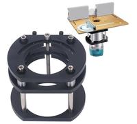 Élévateur de défonceuse réglable 54 mm - base alliage d'aluminium noire, manivelle
