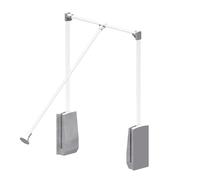 Elévateur de penderie escamotable en aluminium - boîtier argent - largeur dressing 540-690 mm
