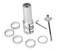 Élévateur de potence de vélo pour VTT, extension de guidon réglable avec mécanisme de verrouillage à double vis (12 cm, argent)