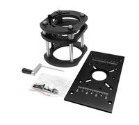 Élévateur de routeur avec base fixe - Plaque d'insertion de routeur en aluminium - Base de levage universelle for routeur à bois for moteur de routeur de 65 mm de diamètre(B)